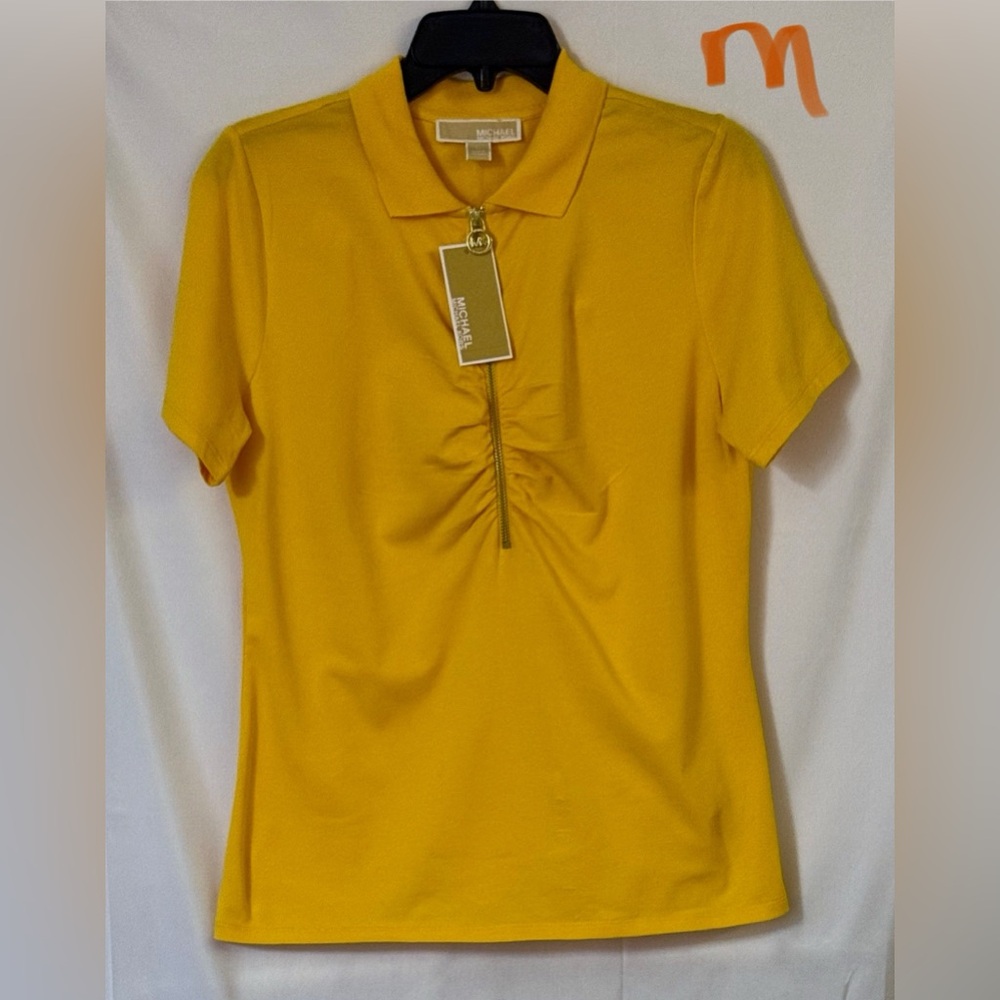MICHAEL Michael Kors Mustard Short Sleeve Polo